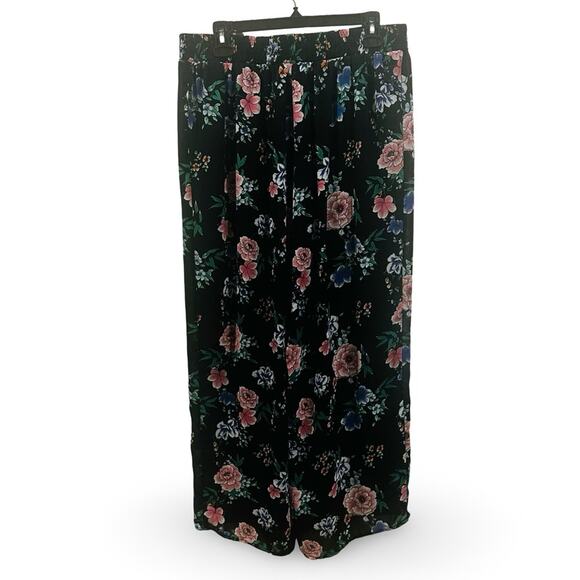 Torrid Challis Wide Leg Pant Plus‎ Size OO Floral Sheer Travel Vacation Resort - Picture 4 of 6